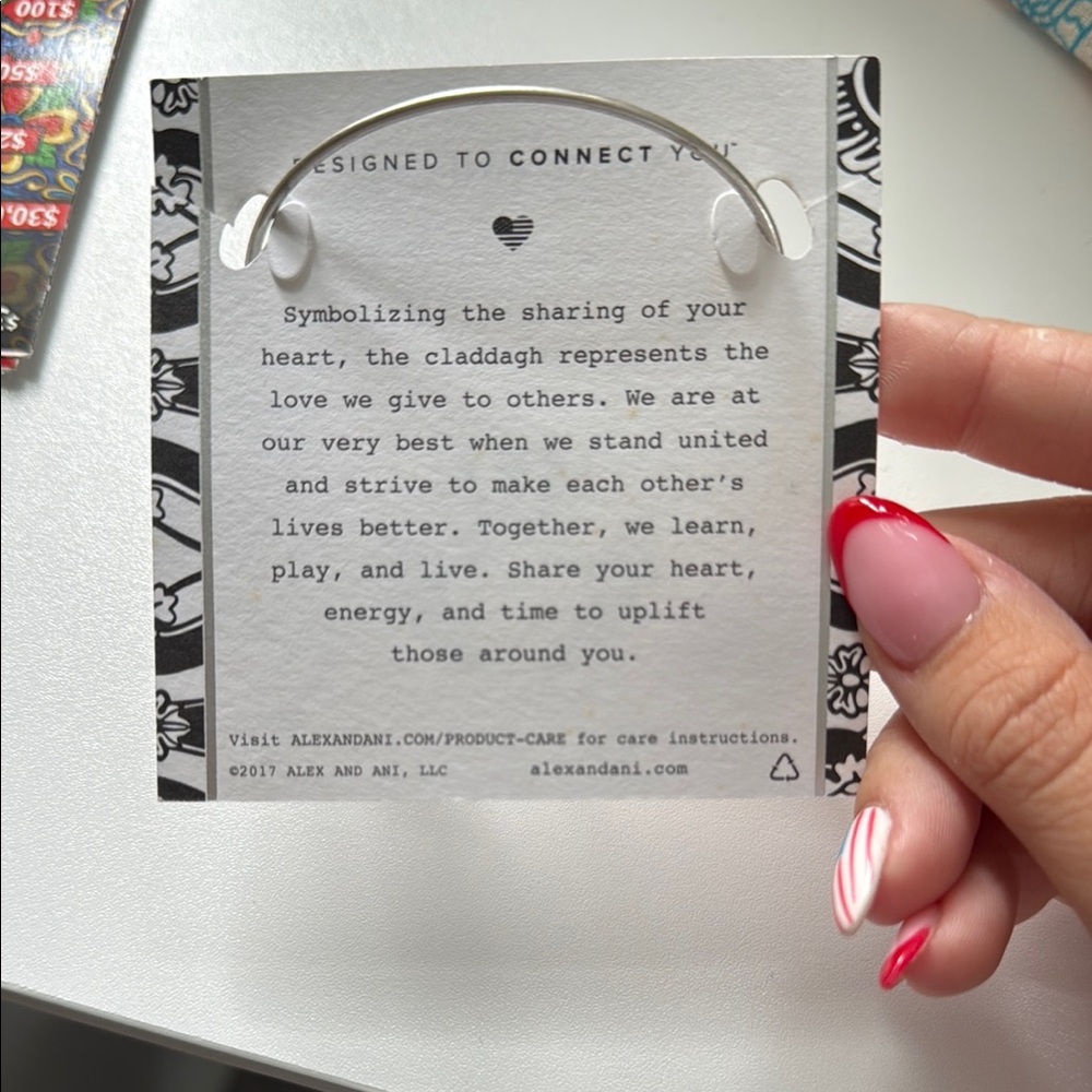 Alex and Ani Silver Claddagh Charm Bracelet - Picture 2 of 2